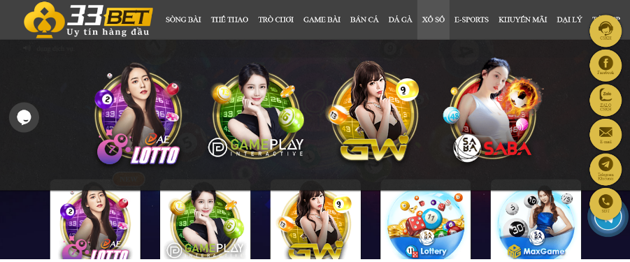 Một số hình thức chơi Xổ số 33bet
